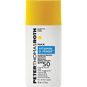 Peter Thomas Roth Max Vitamin D-Fense Sunscreen Serum Broad Spectrum Spf 50 1.7 oz.- 4708100
