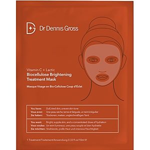 Dr. Dennis Gross Skincare Vitamin C + Lactic Biocellulose Brightening Treatment Mask (single)- 4626605
