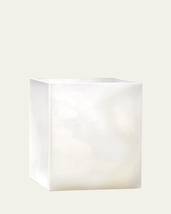 Hielo White Onyx Waste Basket- sku183230114
