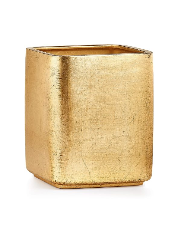 Ava Wastebasket, Gold- sku174301084