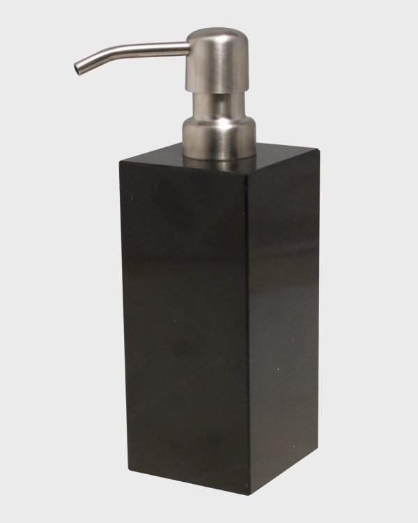 Myrtus Collection Jet Black Marble Soap Dispenser- sku191850472