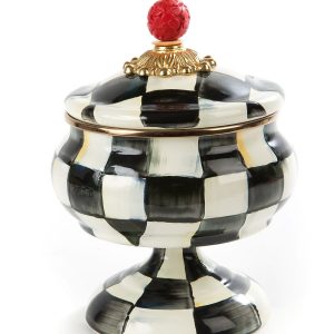 Courtly Check Enamel Curiosity Pot- sku164221201