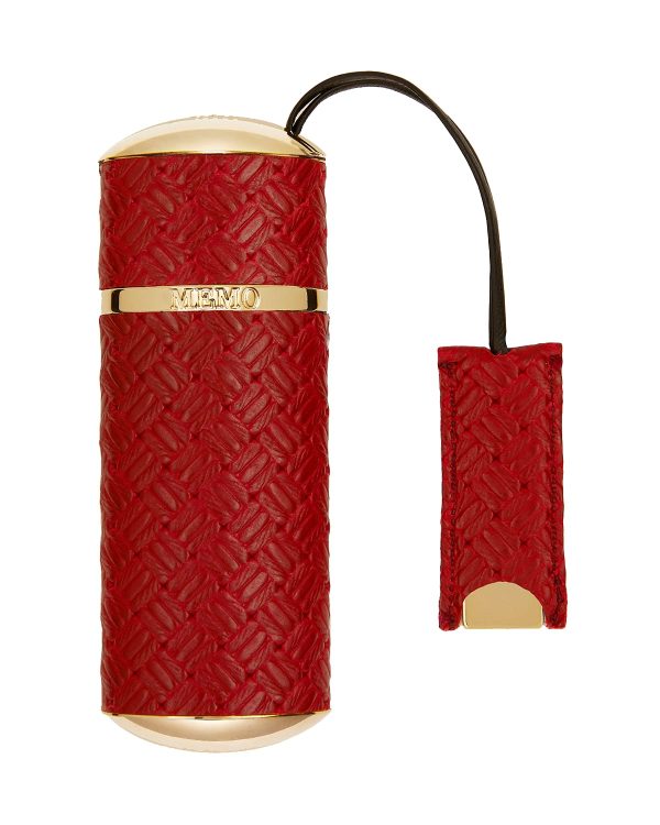 Red Knitted Refillable Travel Spray- sku183670563