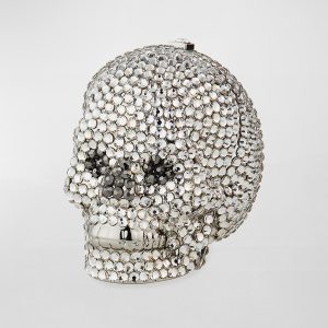 Skull Beaded Crystal Pillbox- sku186090635