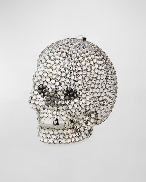 Skull Beaded Crystal Pillbox- sku186090635