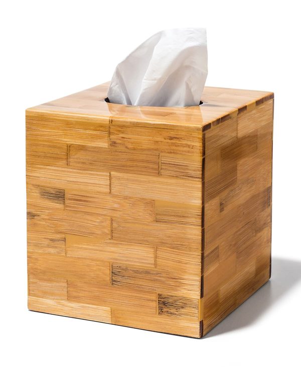 Bamboo Tissue Box Cover- sku194640169
