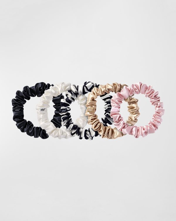 The Midi Scrunchies, Set of 5- sku196400737