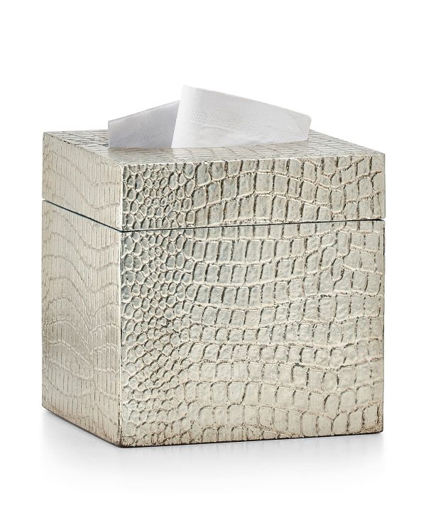 Crocodile Silver Tissue Cover- sku200358552