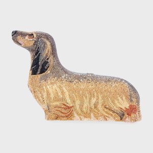 Romeo Dachshund Minaudiere Crystal Clutch Bag- sku202482263