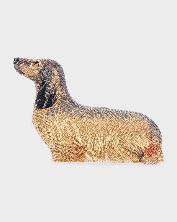 Romeo Dachshund Minaudiere Crystal Clutch Bag- sku202482263