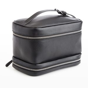 Personalized Leather Makeup Bag Train Case- sku207730218