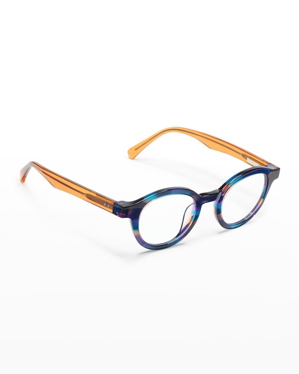 TV Party Round Acetate Reader Glasses- sku207961347