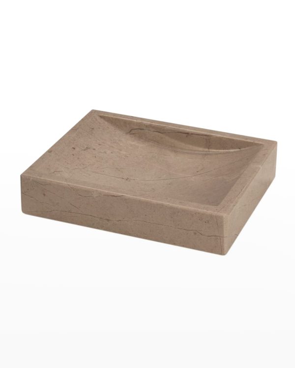 Myrtus Rectangular Polished Verona Beige Marble Soap Dish- sku210710520