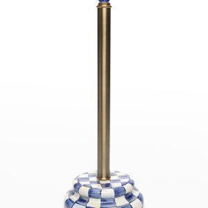 18" Royal Check Enamel Toilet Tissue Storage- sku210840710