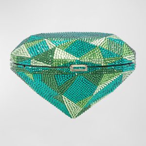 Emerald Diamond Crystal Minaudiere- sku212620975