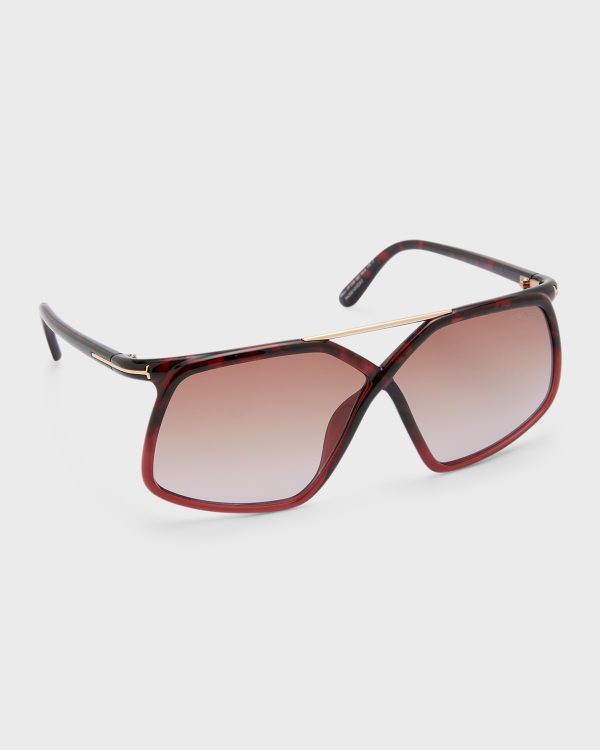 Blue Blocking Mixed-Media Butterfly Glasses- sku217561838