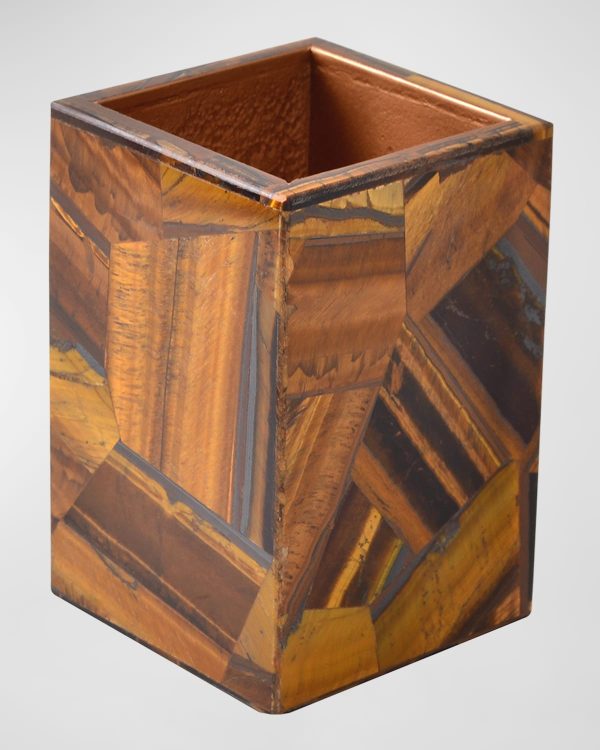 Taj Random Tiger Eye Brush Holder- sku217702218