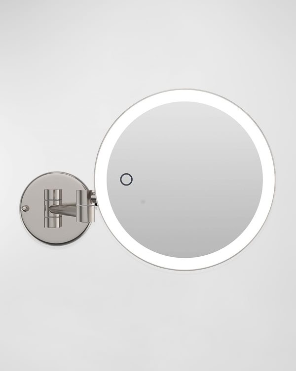 Rechargeable Round Wall Mirror With 1X Magnification- sku218240297