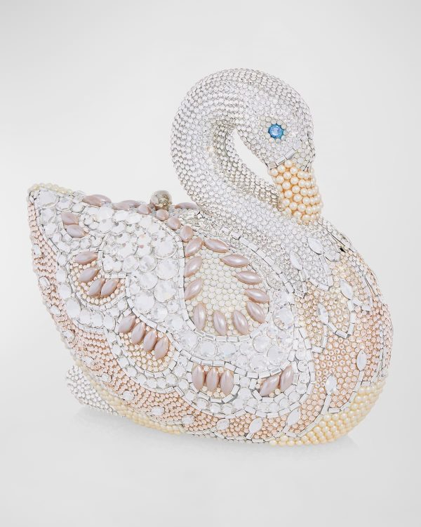 Swan Crystal Clutch Bag- sku221640264