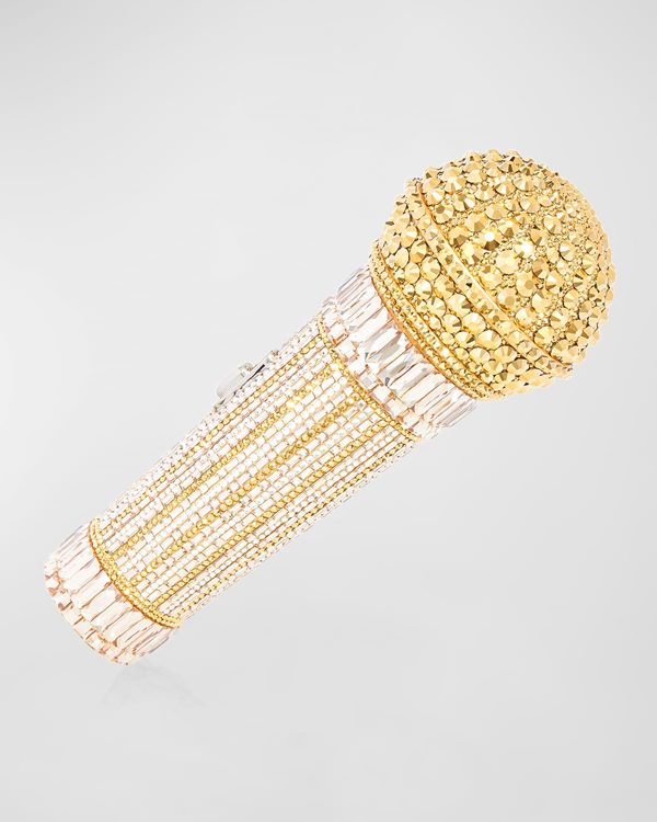Diva Microphone Crystal Clutch Bag- sku221640418