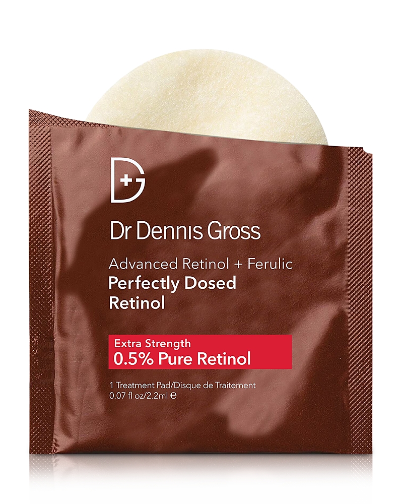 Dr. Dennis Gross Skincare Advanced Retinol + Ferulic Perfectly Dosed Retinol Peel (Extra Strength 0.5% Pure Retinol), Set of 8