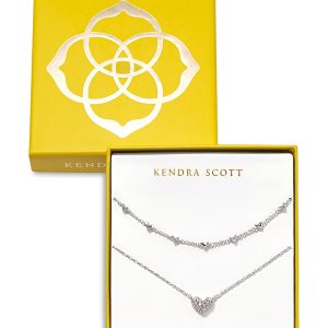 Kendra Scott Ari & Haven Crystal Heart Necklaces, 19, Set of 2