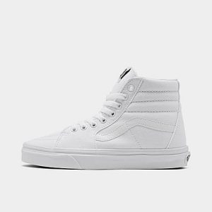 Vans Women&apos;s Sk8-Hi Casual Shoes in White/White Size 10.0 Canvas/Suede - 2509399