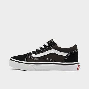 Vans Little Kids&apos; Old Skool Casual Shoes in Black/Black Size 13.0 Canvas/Suede - 2502918