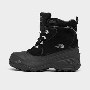 The North Face Inc Little Kids&apos; Chilkat Lace II Waterproof Boots in Black/TNF Black Size 13.0 Lace/Suede/Fleece - 3198099