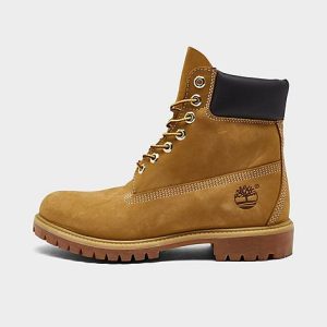 Timberland Men&apos;s 6 Inch Premium Waterproof Boots in Brown/Wheat Size 7.0 Leather - 1638117