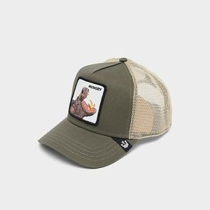 Goorin Bros. Hippo Hooray Trucker Hat in Green/Olive Cotton - 8205701