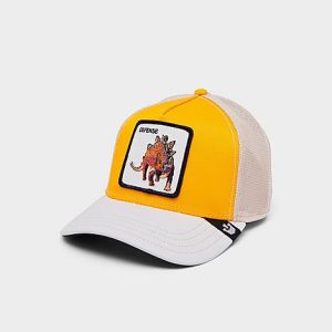 Goorin Bros. Roofed Lizard Trucker Hat in White/Yellow/Yellow Cotton - 8206620