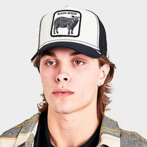 Goorin Bros. The Black Sheep Trucker Hat in Black/White/White Cotton - 8206633