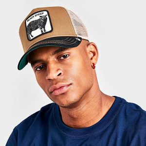 Goorin Bros. The Black Sheep Trucker Hat in Brown/Black/Khaki Cotton - 8206887