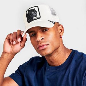 Goorin Bros. The Panther Trucker Hat in White/White Cotton - 8206879
