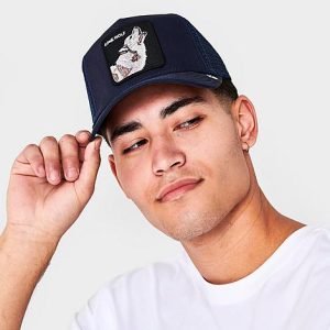 Goorin Bros. Lone Wolf Trucker Hat in Blue/Navy Cotton - 8206886