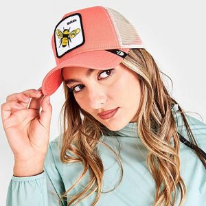 Goorin Bros. The Queen Bee Trucker Hat in Pink/Coral Cotton - 8206632
