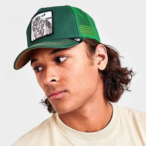 Goorin Bros. White Tiger Trucker Hat in Green/Green Cotton - 8206889