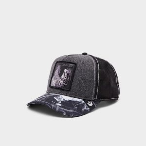 Goorin Bros. Maltese Rooster Trucker Hat in Black/Black Smoke Cotton - 8206622