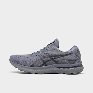 Asics Men&apos;s GEL-Nimbus 24 Running Shoes in Grey/Metropolis Size 13.0 Jacquard - 3199398