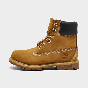 Timberland Women&apos;s 6 Inch Premium Waterproof Boots (Wide Width D) in Brown/Wheat Nubuck Size 5.5 Leather - 3009206