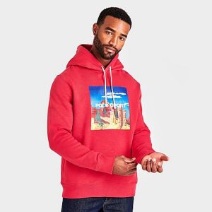 Polo Ralph Lauren Men&apos;s Polo Sport Desert Print Fleece Hoodie in Red/Red Size 2XL Cotton/Polyester/Denim - 5838131