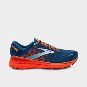 Brooks Men&apos;s Adrenaline GTS 22 Running Shoes in Blue/Orange/Blue Size 13.0 - 3533033