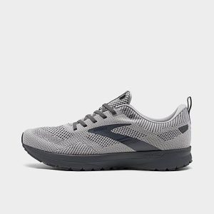 Brooks Men&apos;s Revel 5 Running Shoes in Grey/Ebony Size 13.0 Knit - 3033327