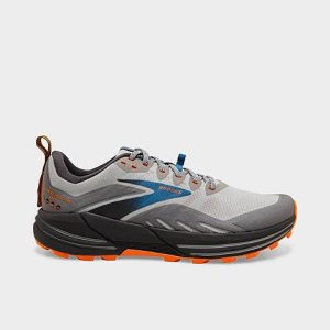 Brooks Men&apos;s Cascadia 16 Trail Running Shoes (Wide Width E) in Grey/Oyster Mushroom Size 14.0 - 3533231
