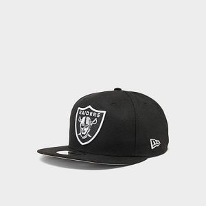 New Era Las Vegas Raiders NFL Basic 9FIFTY Snapback Hat in Black/Black Polyester - 8206074