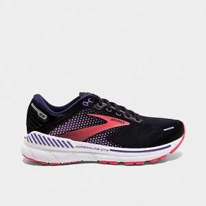 Brooks Women&apos;s Adrenaline GTS 22 Running Shoes (Wide Width D) in Black/Black Size 5.0 - 3536421