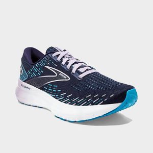 Brooks Women&apos;s Glycerin 20 Running Shoes (Wide Width D) in Blue/Peacoat Size 10.5 Knit/Silk - 3535123
