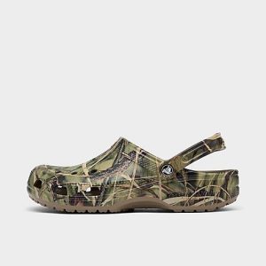 Crocs Unisex Classic Clog Shoes (Men&apos;s Sizing) in Green/Camo/Khaki Size 11.0 - 3013025