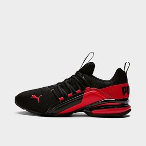 Puma Men&apos;s Axelion Break Training Shoes in Red/Black/ Black Size 7.5 Knit - 3539551